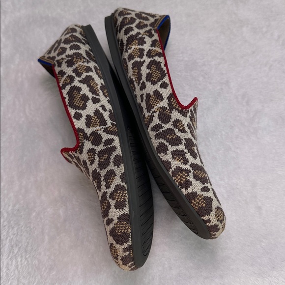 Rothys Womens Ballet Flat Leopard Print Slip On Washable Comfy Shoes 7.5 Mobwife - Picture 3 of 10
